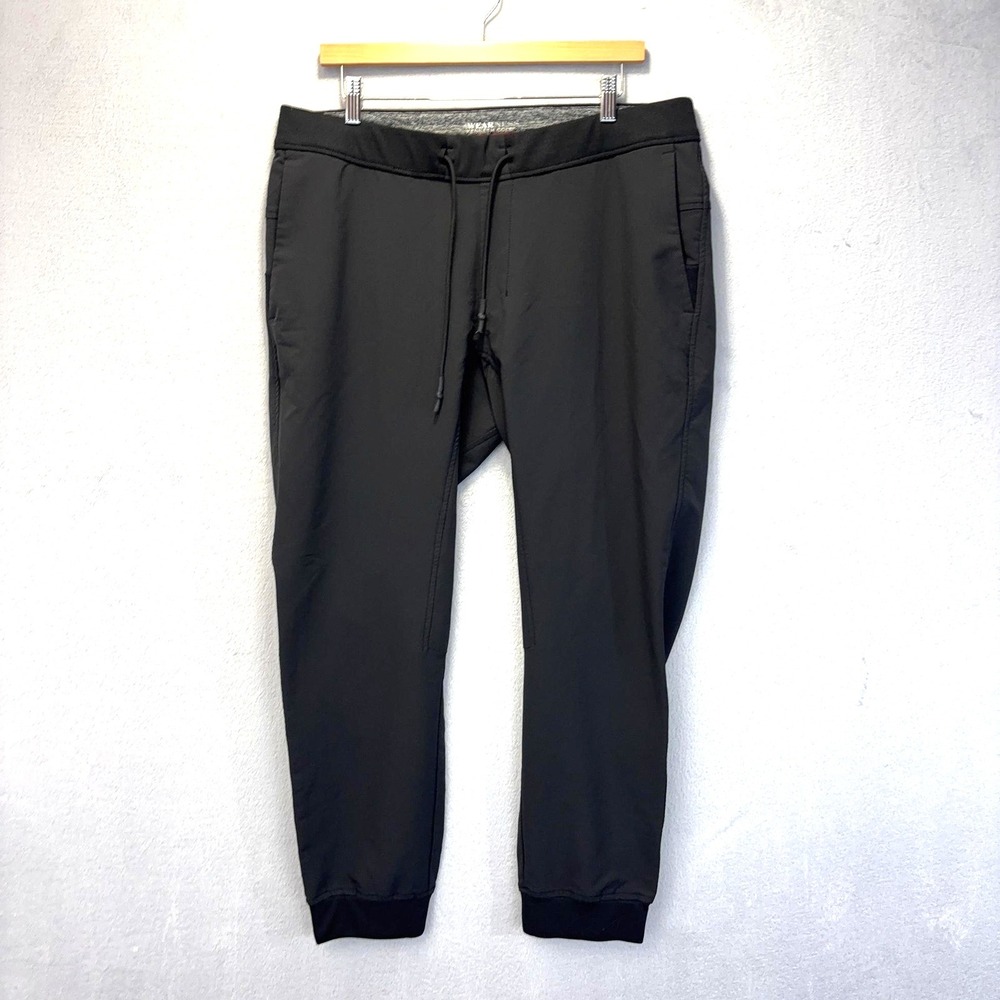 Kenneth Cole AWEARTECH Jogger Pants Mens XL SLIM x 28 Inseam Black Sweatpants